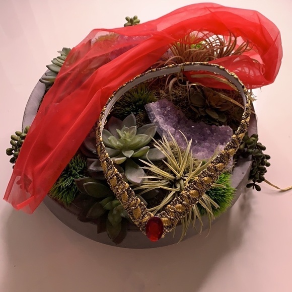 Medieval times red gold princess ruby pointed crown Veil one size adult - Picture 3 of 4